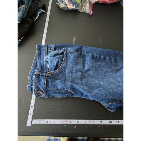 Natural Reflections Womens Comfort Stretch Raw Hem Denim Blue Jeans Size 8 Fray - Picture 8 of 14